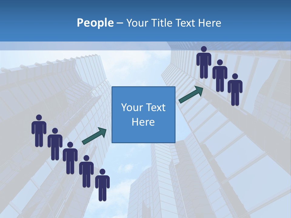 A Group Of Skyscrapers With The Sky In The Background PowerPoint Template