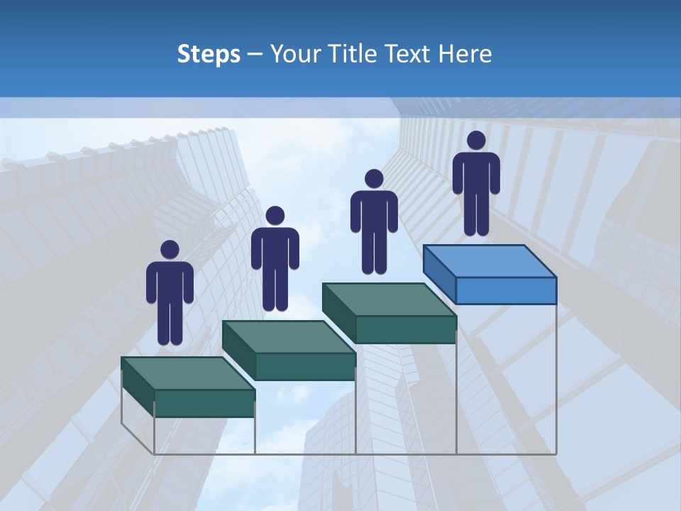 A Group Of Skyscrapers With The Sky In The Background PowerPoint Template