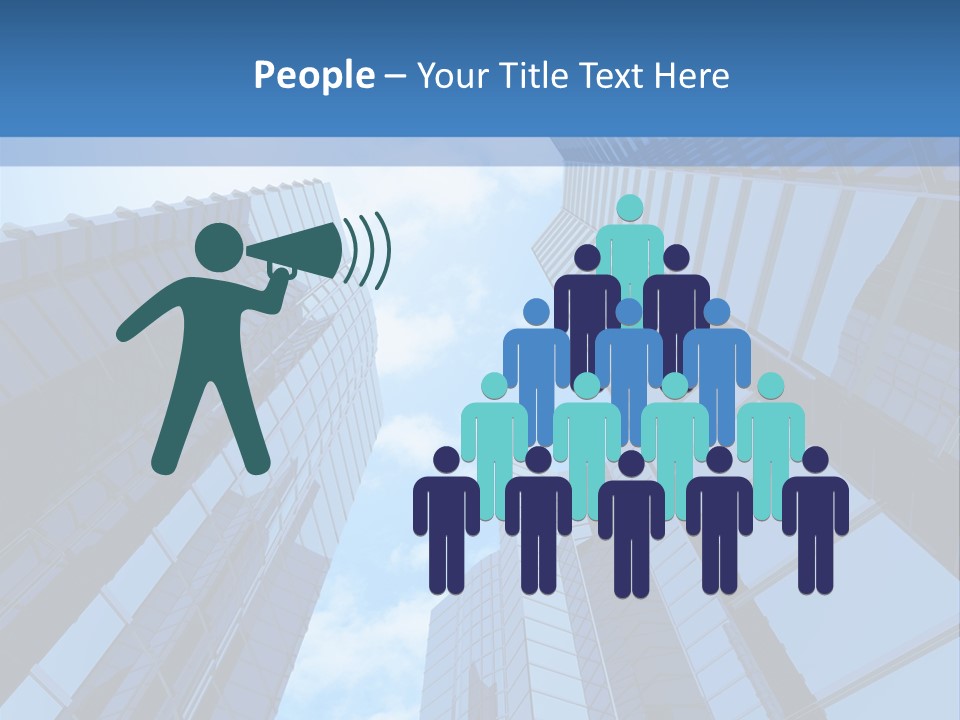 A Group Of Skyscrapers With The Sky In The Background PowerPoint Template