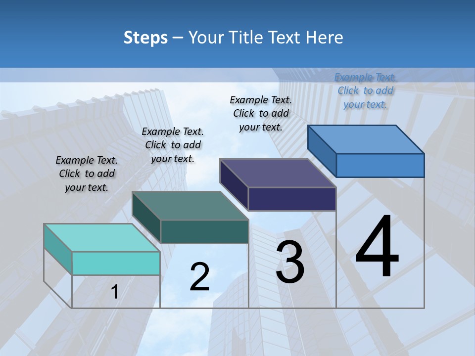 A Group Of Skyscrapers With The Sky In The Background PowerPoint Template