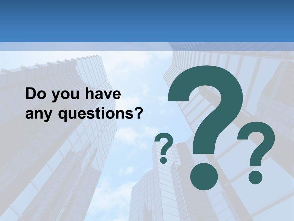 A Group Of Skyscrapers With The Sky In The Background PowerPoint Template