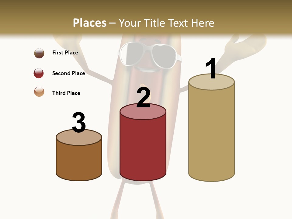 A Hot Dog With Sunglasses On It Is Giving A Thumbs Up PowerPoint Template