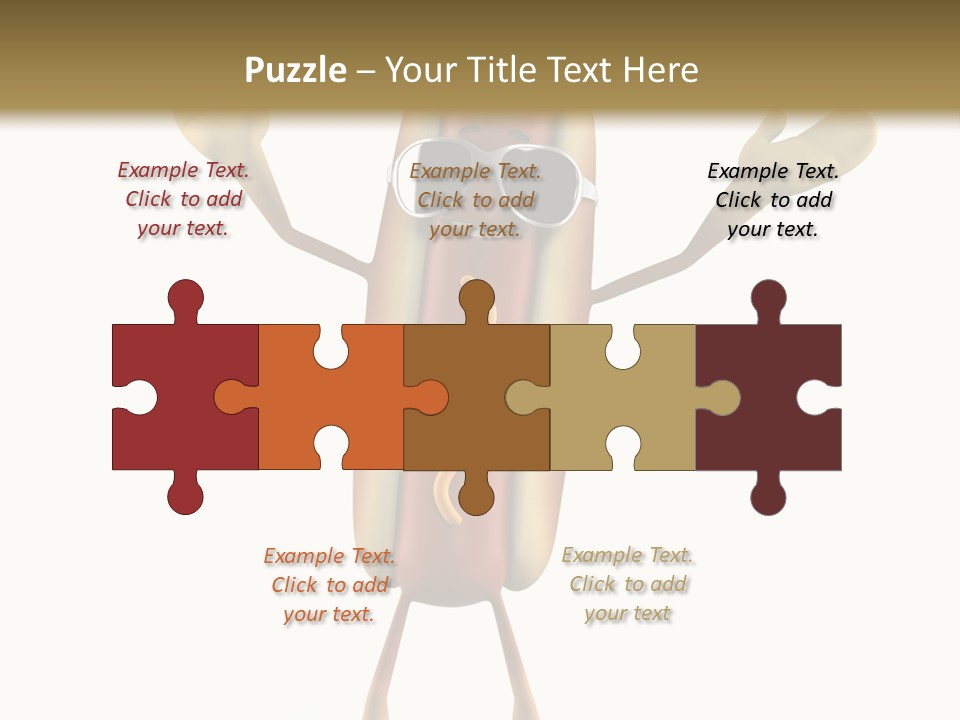 A Hot Dog With Sunglasses On It Is Giving A Thumbs Up PowerPoint Template