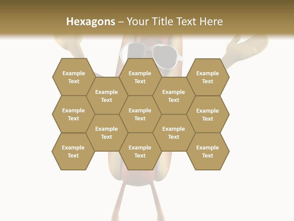 A Hot Dog With Sunglasses On It Is Giving A Thumbs Up PowerPoint Template