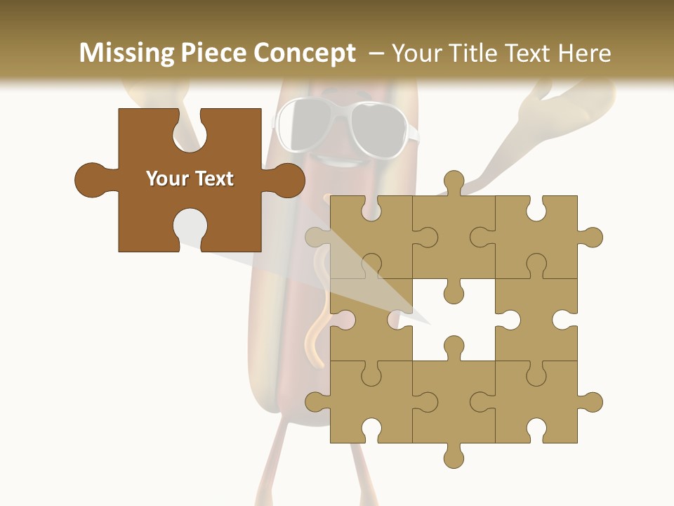 A Hot Dog With Sunglasses On It Is Giving A Thumbs Up PowerPoint Template