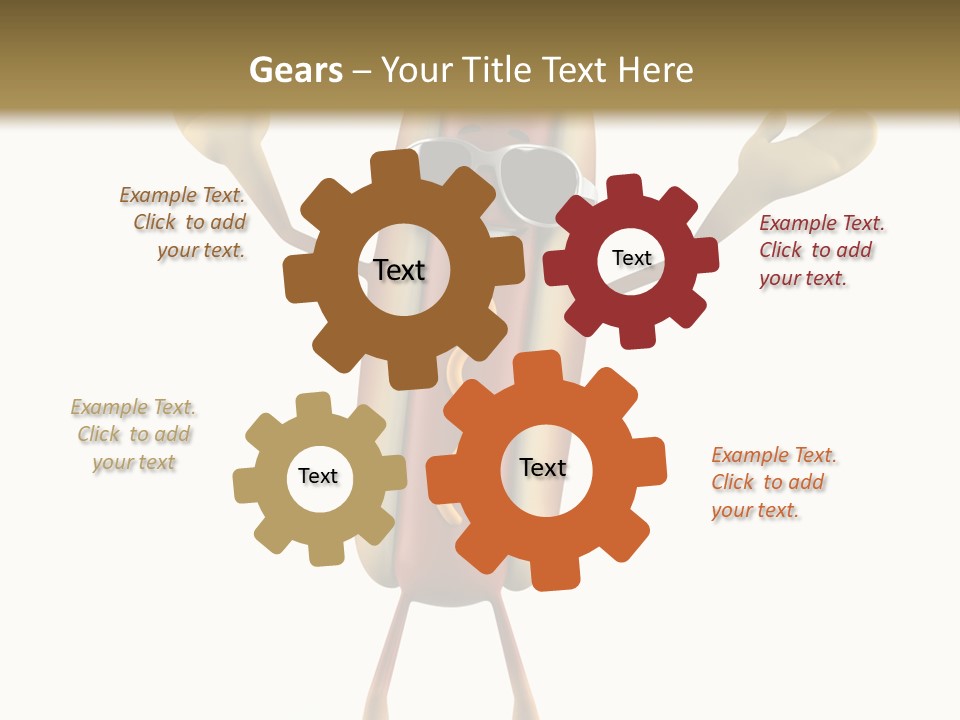 A Hot Dog With Sunglasses On It Is Giving A Thumbs Up PowerPoint Template