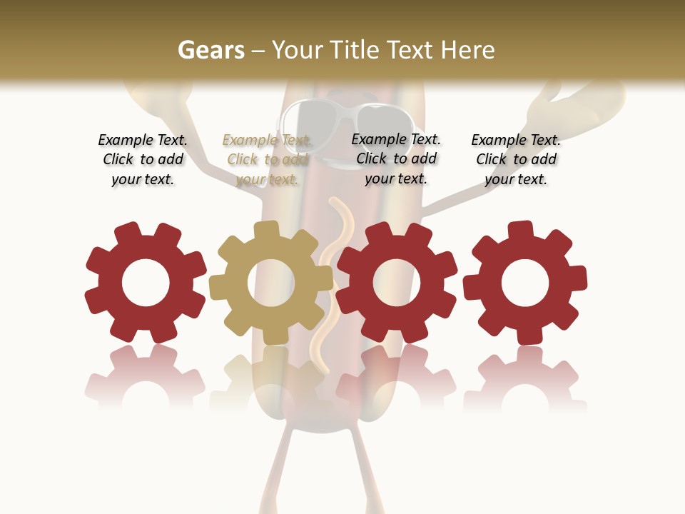 A Hot Dog With Sunglasses On It Is Giving A Thumbs Up PowerPoint Template