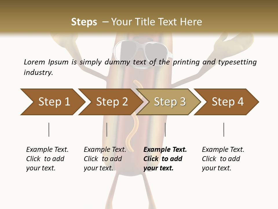 A Hot Dog With Sunglasses On It Is Giving A Thumbs Up PowerPoint Template