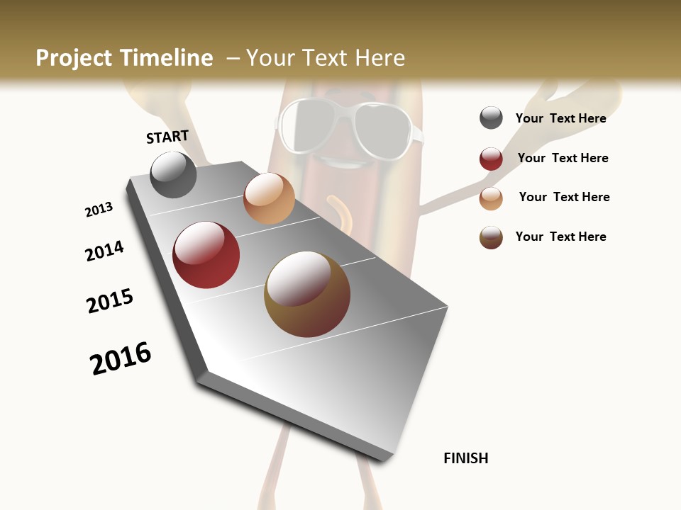 A Hot Dog With Sunglasses On It Is Giving A Thumbs Up PowerPoint Template