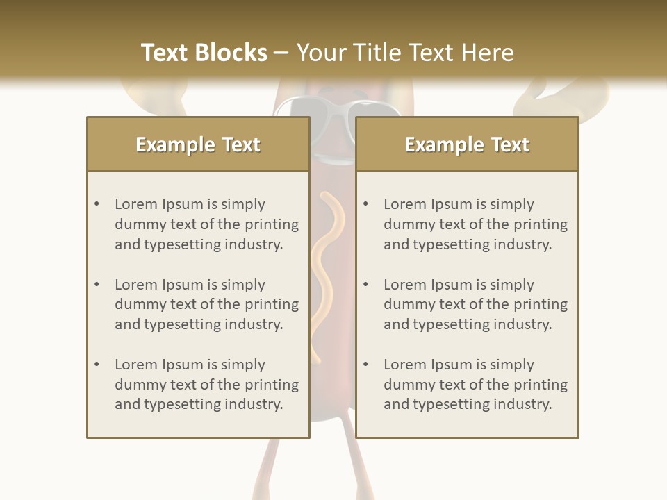 A Hot Dog With Sunglasses On It Is Giving A Thumbs Up PowerPoint Template