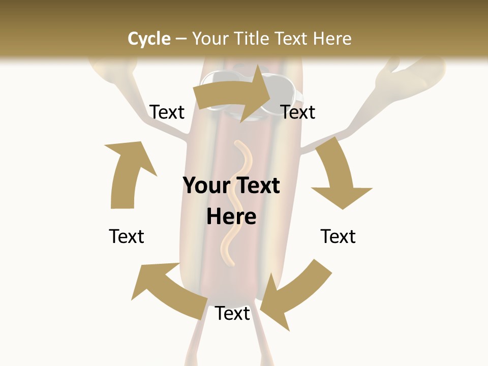 A Hot Dog With Sunglasses On It Is Giving A Thumbs Up PowerPoint Template