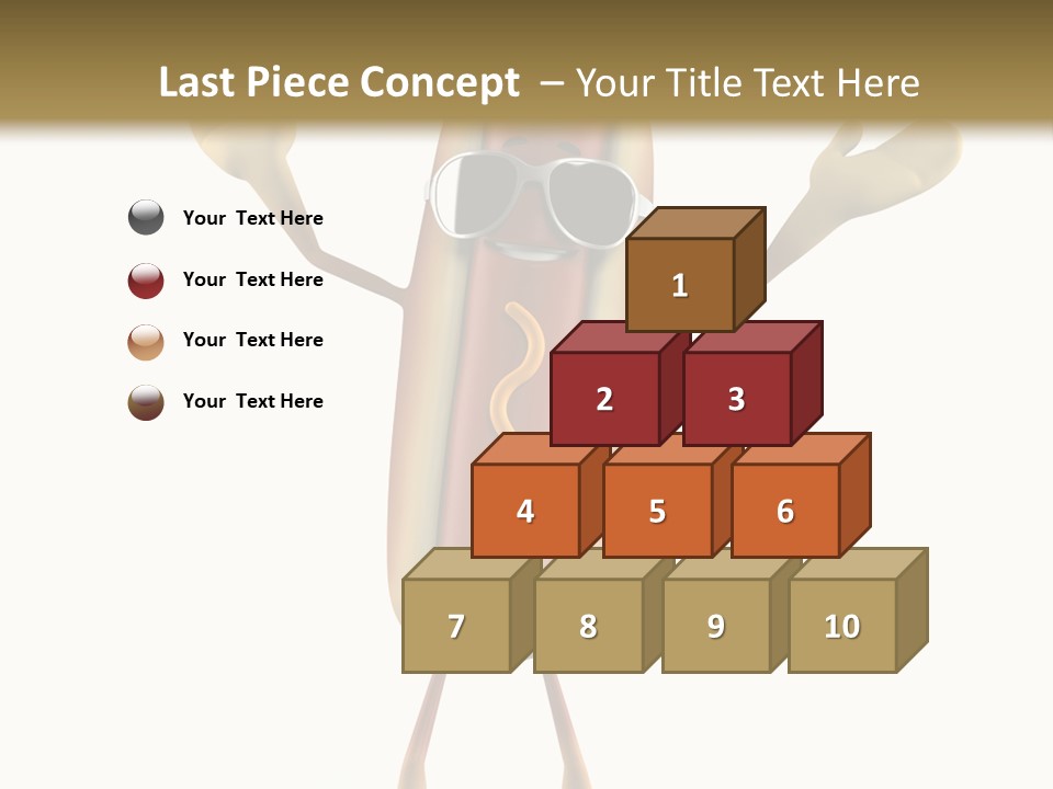 A Hot Dog With Sunglasses On It Is Giving A Thumbs Up PowerPoint Template