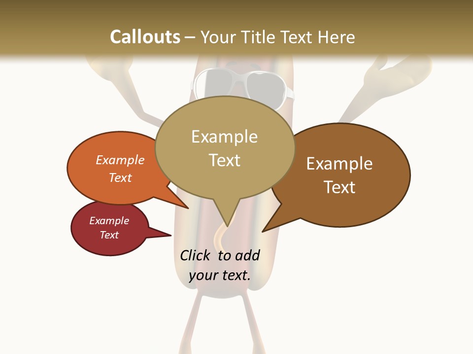 A Hot Dog With Sunglasses On It Is Giving A Thumbs Up PowerPoint Template
