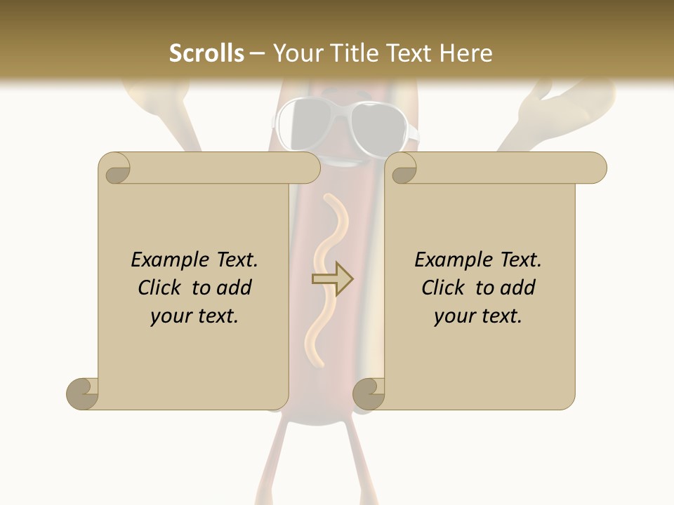 A Hot Dog With Sunglasses On It Is Giving A Thumbs Up PowerPoint Template