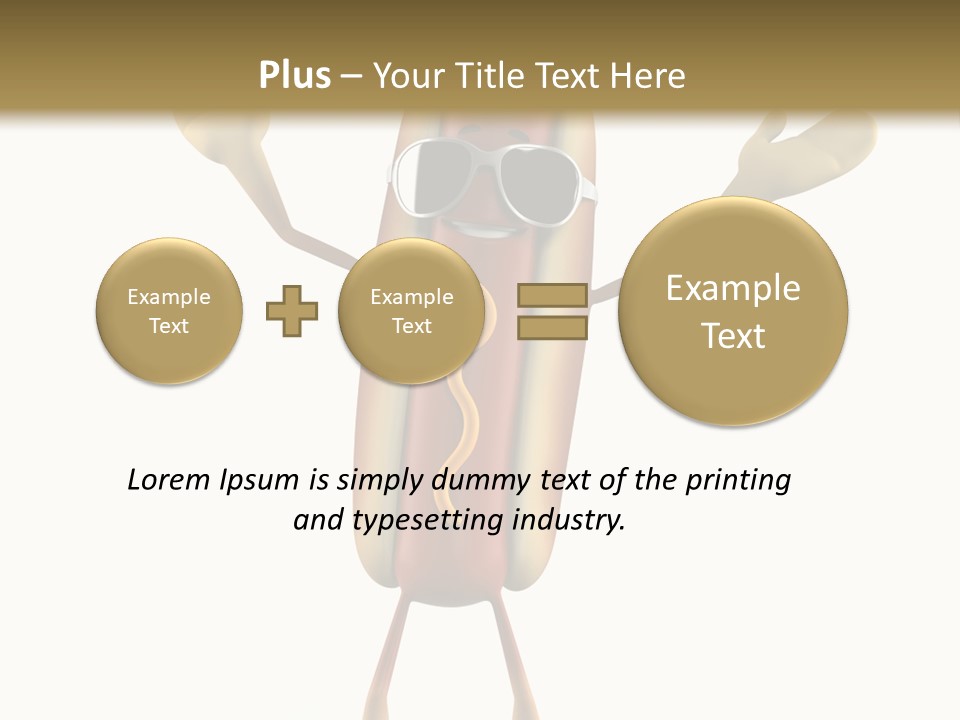 A Hot Dog With Sunglasses On It Is Giving A Thumbs Up PowerPoint Template
