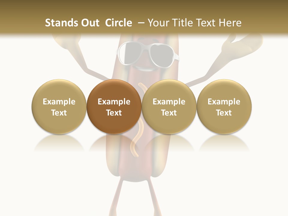 A Hot Dog With Sunglasses On It Is Giving A Thumbs Up PowerPoint Template