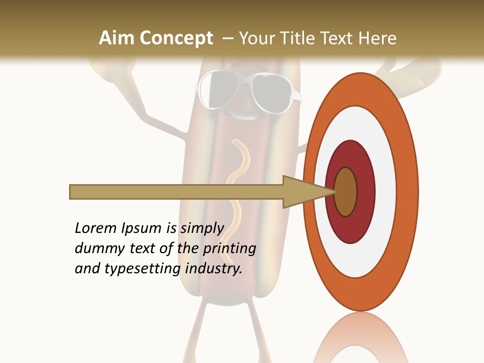 A Hot Dog With Sunglasses On It Is Giving A Thumbs Up PowerPoint Template