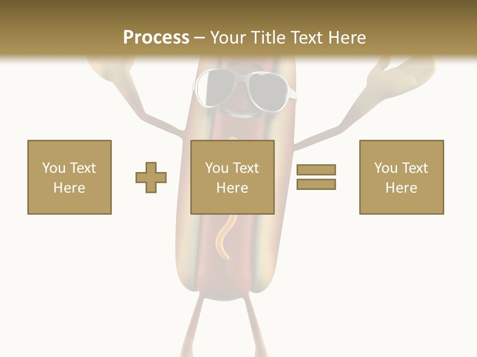 A Hot Dog With Sunglasses On It Is Giving A Thumbs Up PowerPoint Template