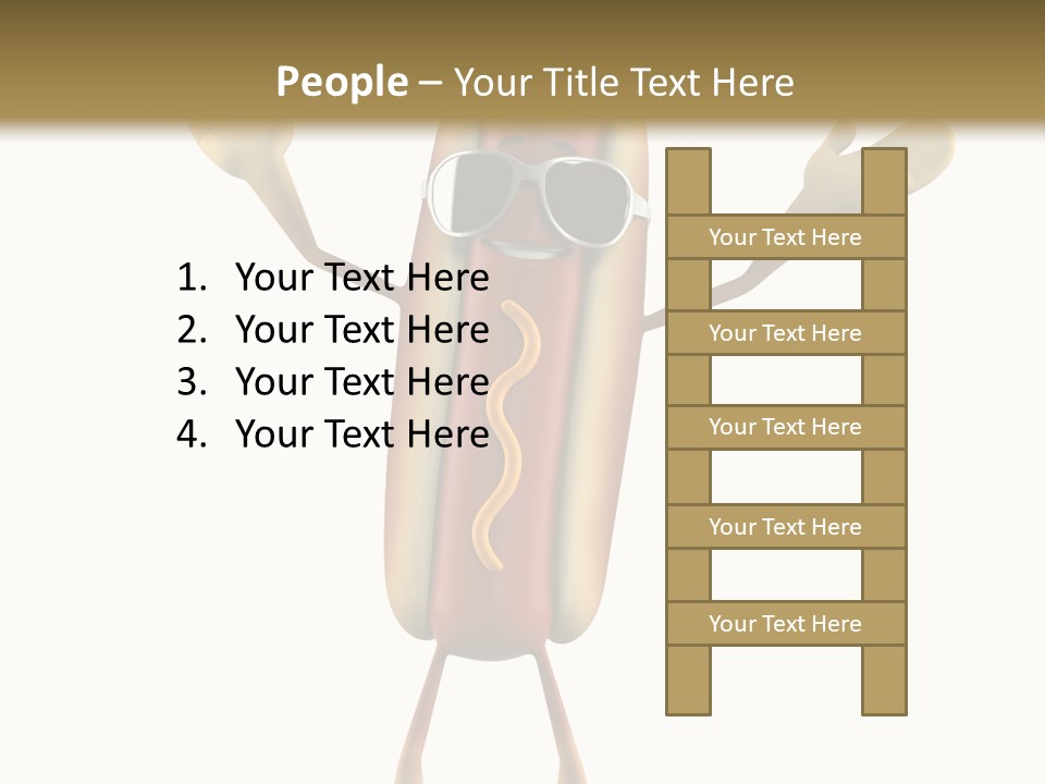 A Hot Dog With Sunglasses On It Is Giving A Thumbs Up PowerPoint Template