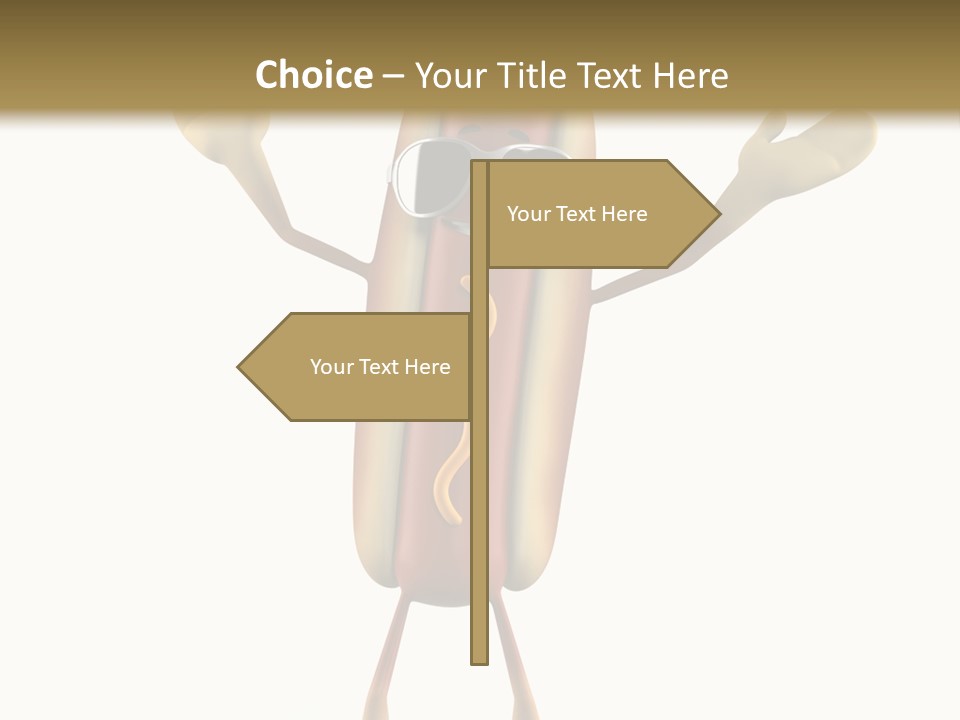 A Hot Dog With Sunglasses On It Is Giving A Thumbs Up PowerPoint Template