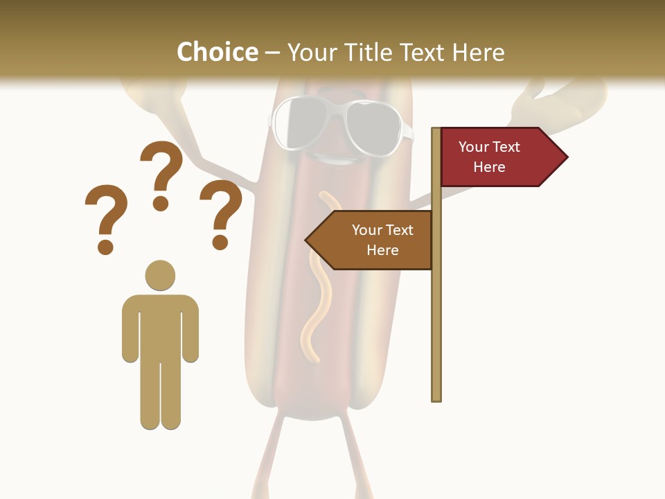 A Hot Dog With Sunglasses On It Is Giving A Thumbs Up PowerPoint Template