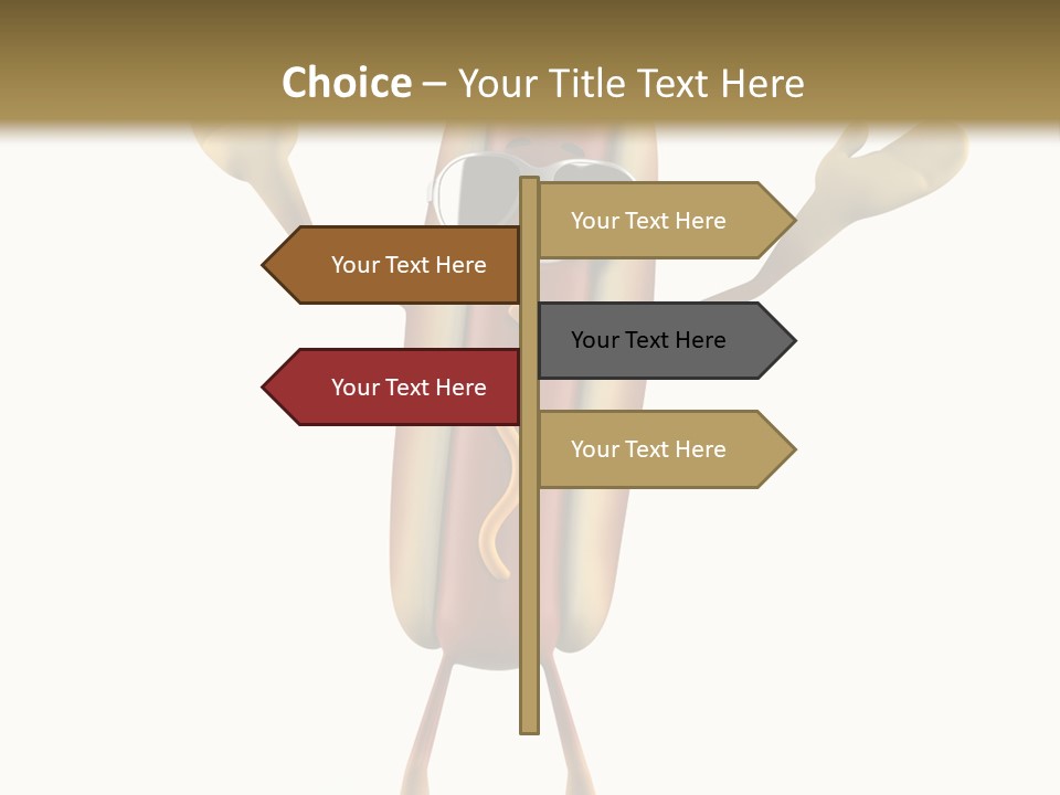 A Hot Dog With Sunglasses On It Is Giving A Thumbs Up PowerPoint Template