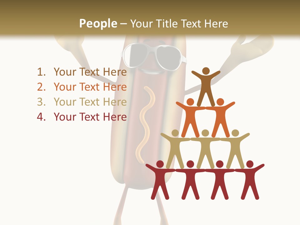 A Hot Dog With Sunglasses On It Is Giving A Thumbs Up PowerPoint Template