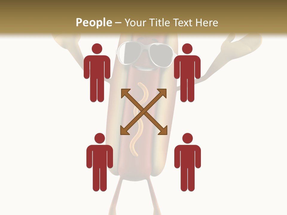 A Hot Dog With Sunglasses On It Is Giving A Thumbs Up PowerPoint Template