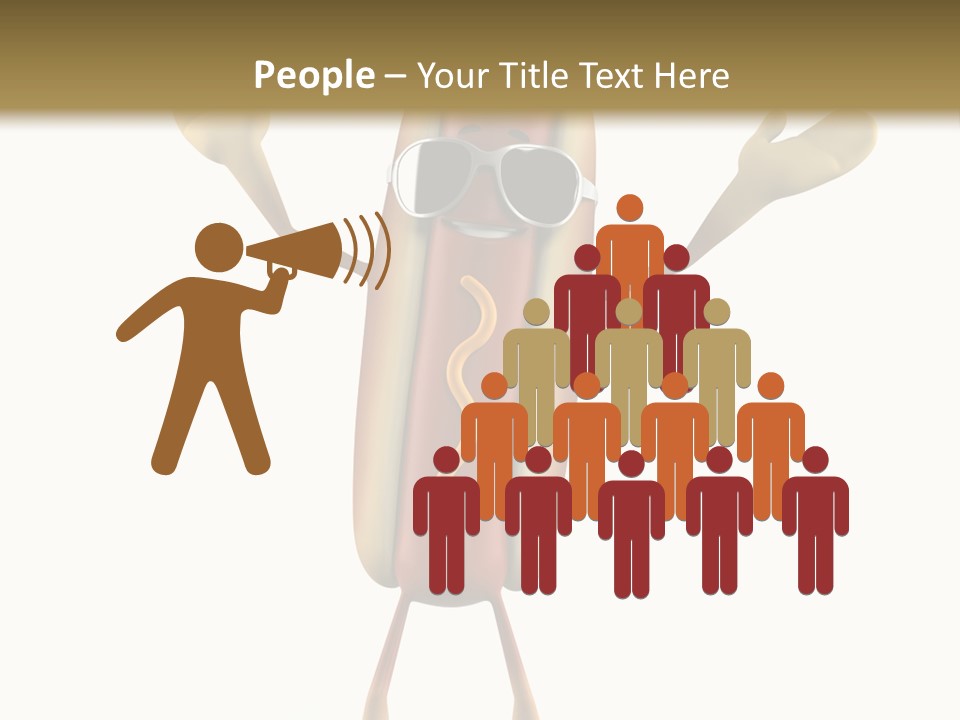 A Hot Dog With Sunglasses On It Is Giving A Thumbs Up PowerPoint Template