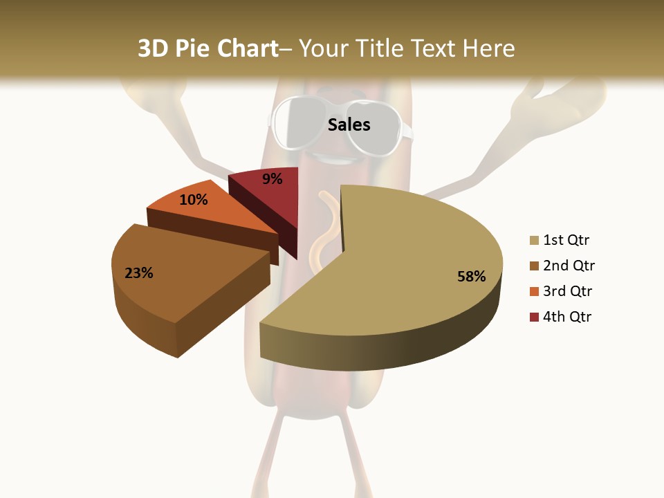 A Hot Dog With Sunglasses On It Is Giving A Thumbs Up PowerPoint Template