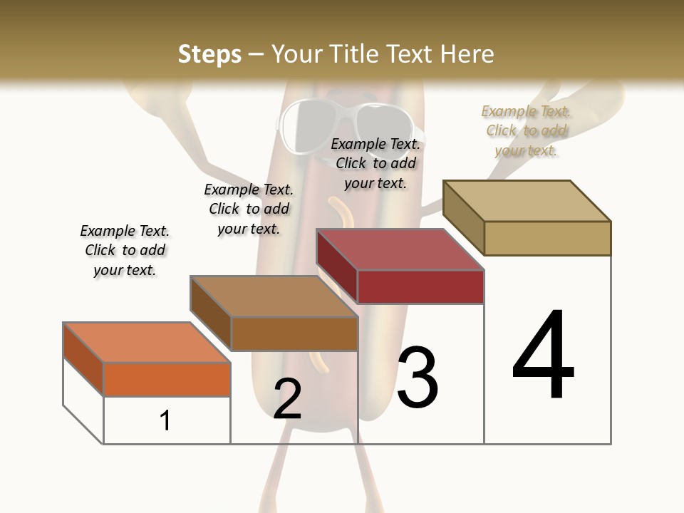 A Hot Dog With Sunglasses On It Is Giving A Thumbs Up PowerPoint Template