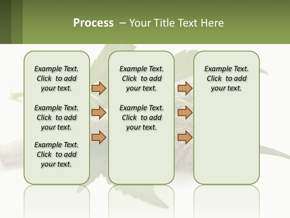 A Marijuana Leaf And A Marijuana Bud On A White Background PowerPoint Template