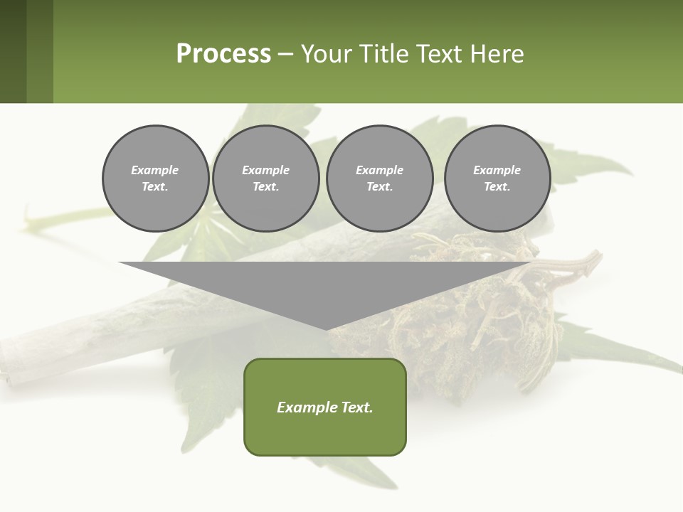 A Marijuana Leaf And A Marijuana Bud On A White Background PowerPoint Template