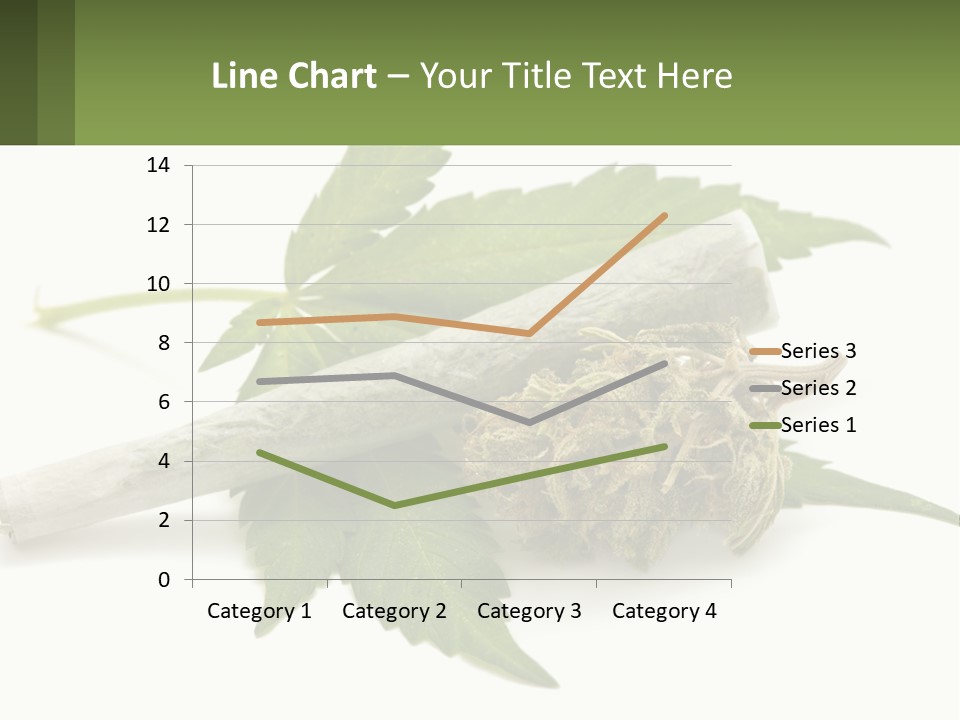 A Marijuana Leaf And A Marijuana Bud On A White Background PowerPoint Template