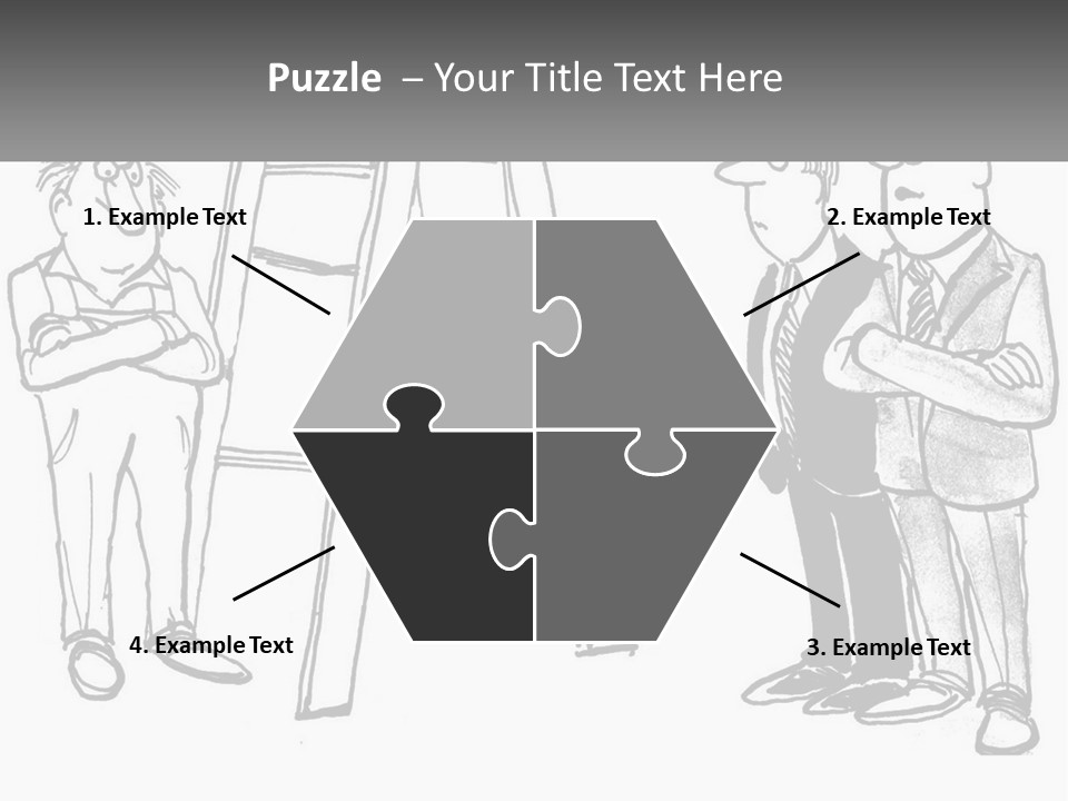 A Cartoon Of A Man Standing Next To A Ladder PowerPoint Template