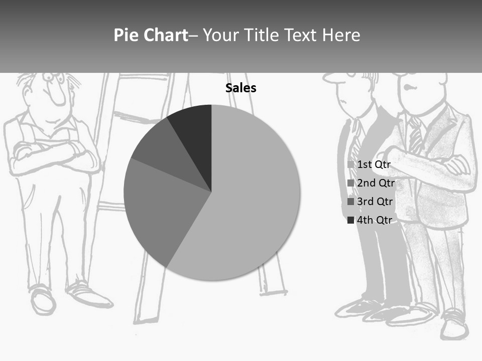 A Cartoon Of A Man Standing Next To A Ladder PowerPoint Template