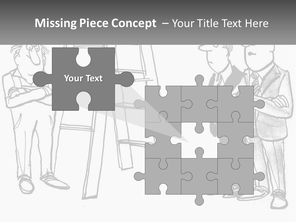 A Cartoon Of A Man Standing Next To A Ladder PowerPoint Template