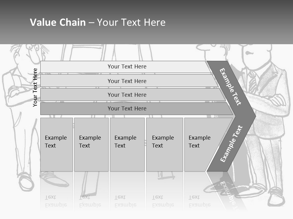 A Cartoon Of A Man Standing Next To A Ladder PowerPoint Template