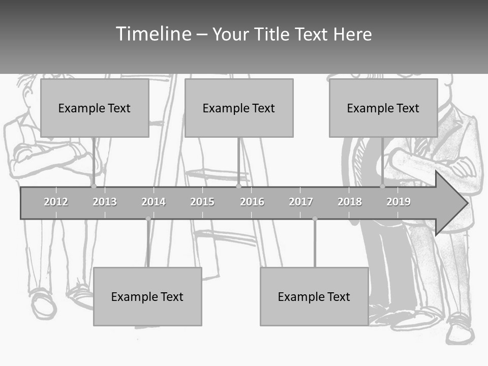 A Cartoon Of A Man Standing Next To A Ladder PowerPoint Template