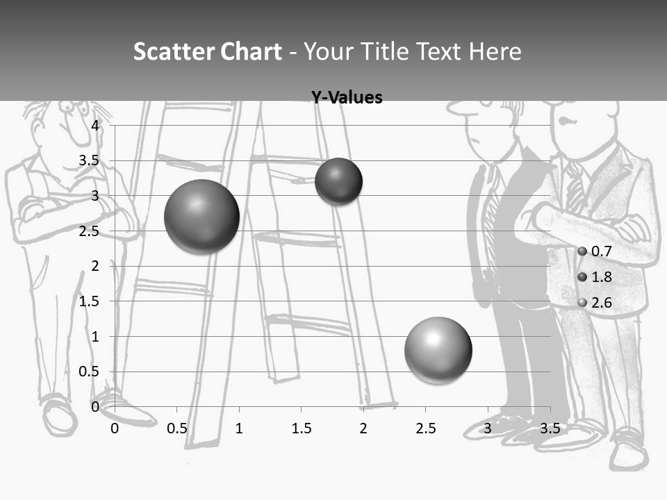 A Cartoon Of A Man Standing Next To A Ladder PowerPoint Template