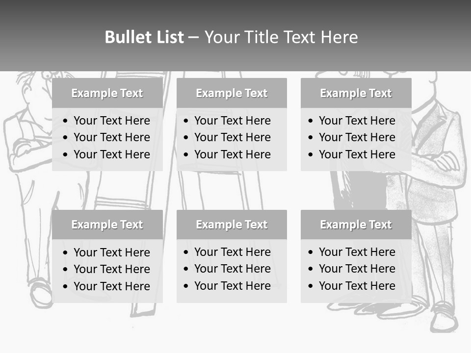 A Cartoon Of A Man Standing Next To A Ladder PowerPoint Template
