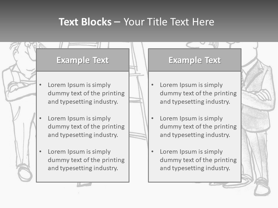 A Cartoon Of A Man Standing Next To A Ladder PowerPoint Template