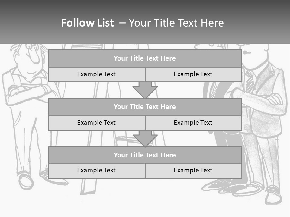 A Cartoon Of A Man Standing Next To A Ladder PowerPoint Template
