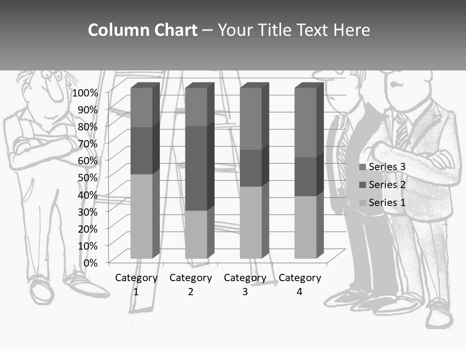 A Cartoon Of A Man Standing Next To A Ladder PowerPoint Template