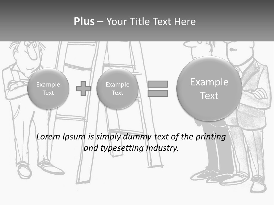 A Cartoon Of A Man Standing Next To A Ladder PowerPoint Template