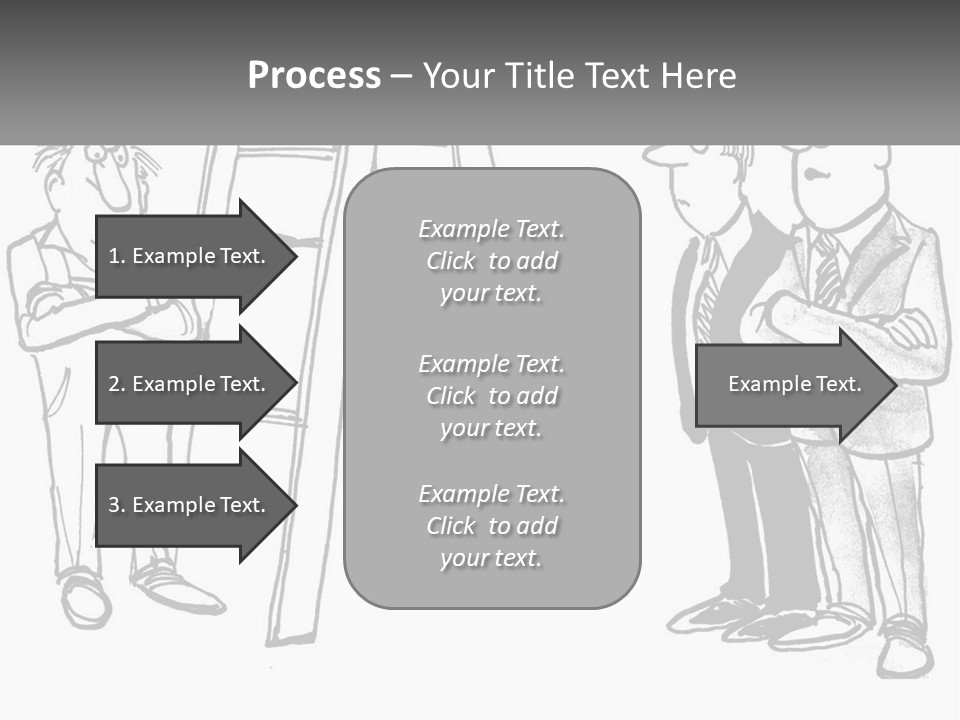 A Cartoon Of A Man Standing Next To A Ladder PowerPoint Template