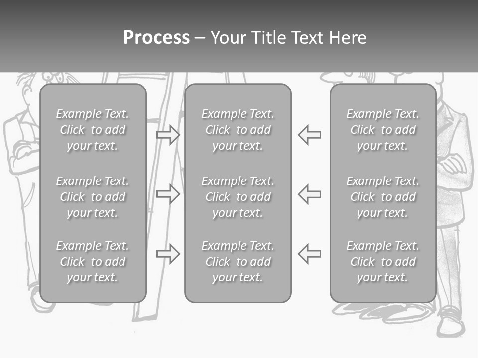 A Cartoon Of A Man Standing Next To A Ladder PowerPoint Template