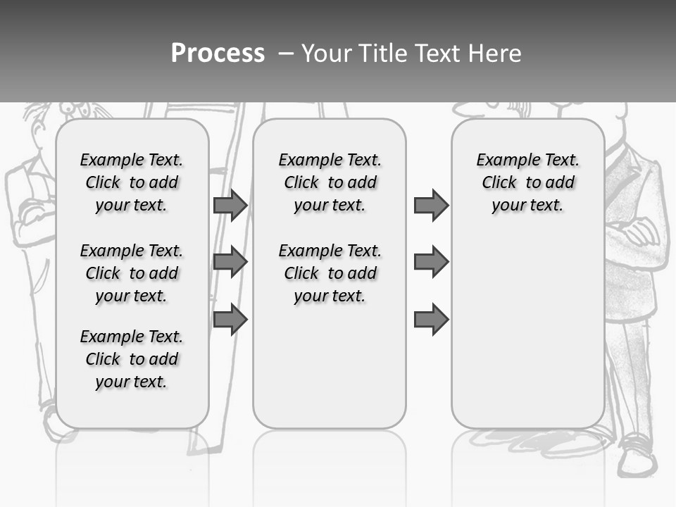 A Cartoon Of A Man Standing Next To A Ladder PowerPoint Template
