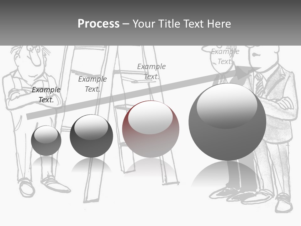 A Cartoon Of A Man Standing Next To A Ladder PowerPoint Template