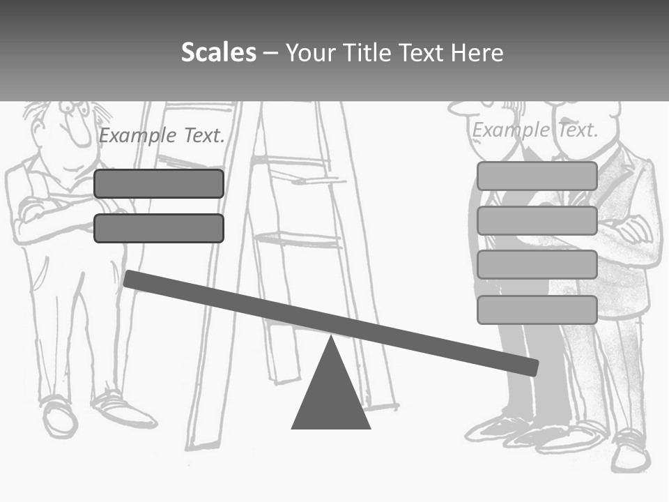 A Cartoon Of A Man Standing Next To A Ladder PowerPoint Template